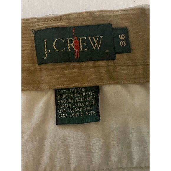 J Crew Men's Corduroy Chino Pants Flat Front Beige Size 36Wx30L - Picture 4 of 7